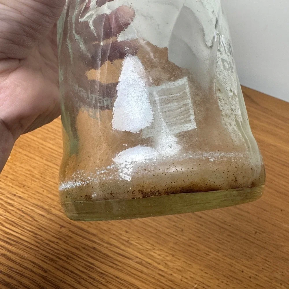 Vintage Pepsi Glass Bottle 32 oz 1 Quart Swirl Money Back‎ Bottle Sealed Reject